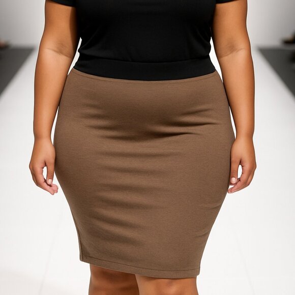 Pencil Skirt with elastic waistband - Picture 1 of 5